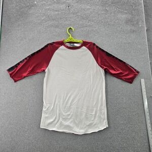 The Hundreds Men Shirt SMALL White Colorblock‎ Raglan Logo 3/4 Sleeve